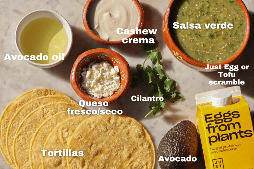 chilaquiles verdes ingredients.