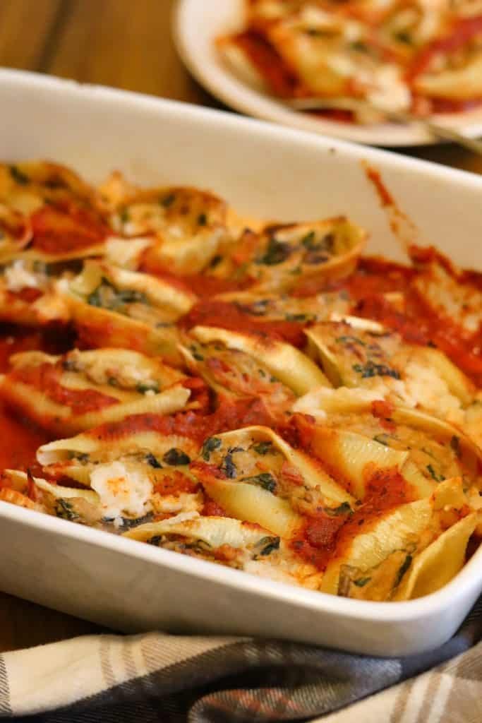 vegan ricotta stuffed shells