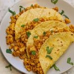 chorizo and egg tacos