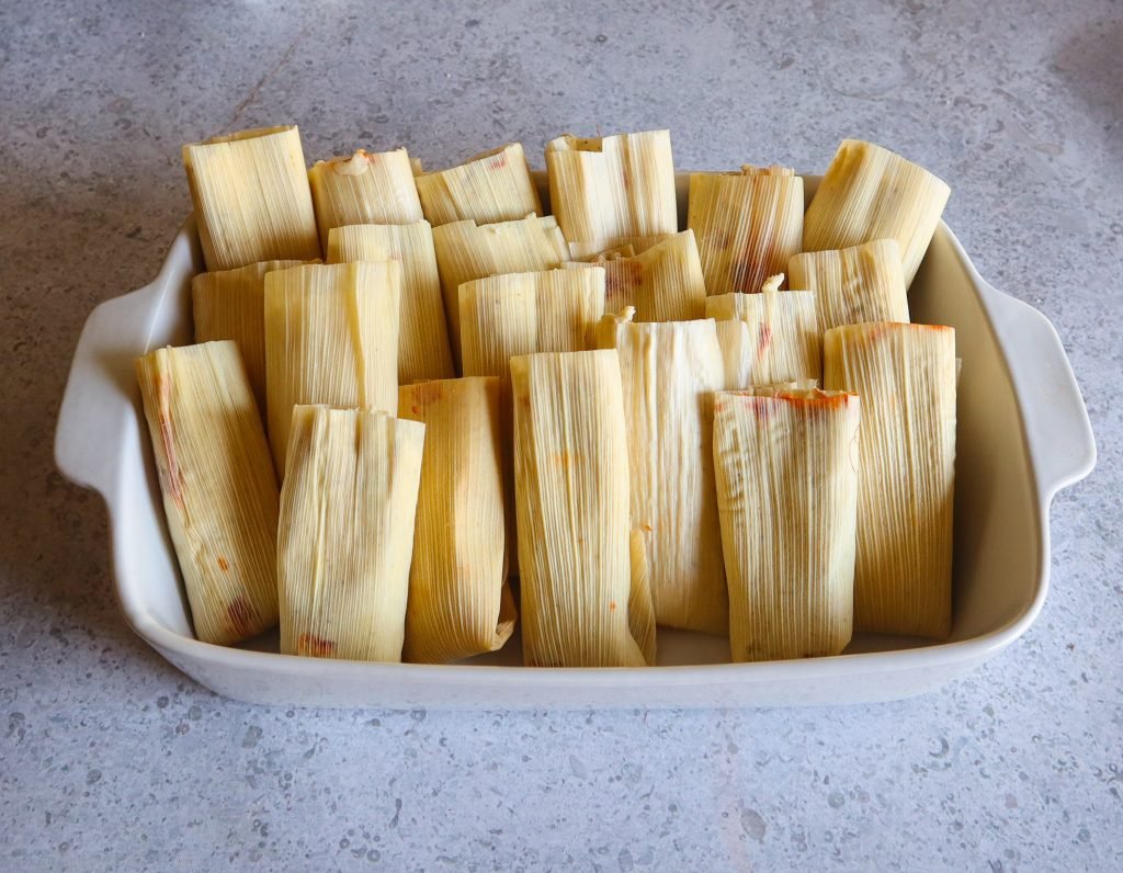 tamales veganos mindful eating.