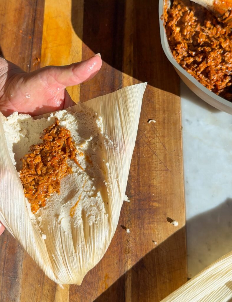 how to wrap tamales.