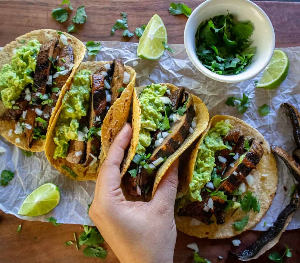 vegan carne asada tacos