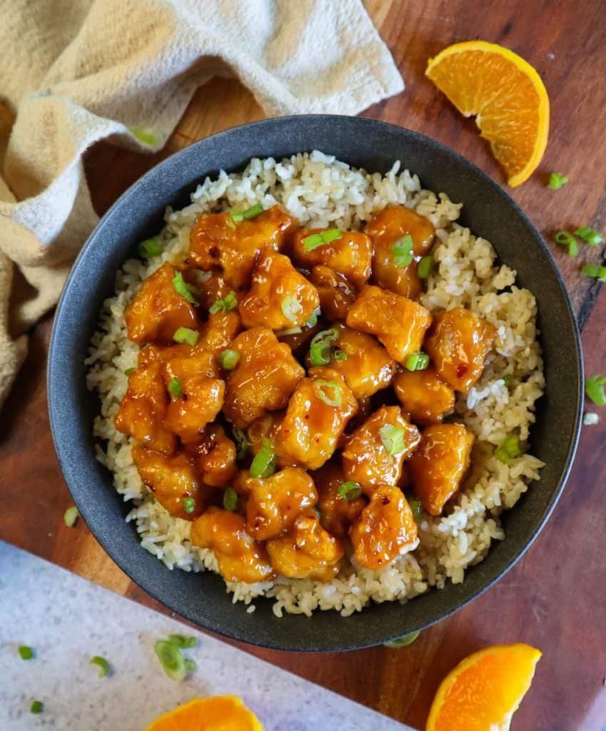 vegan orange tofu