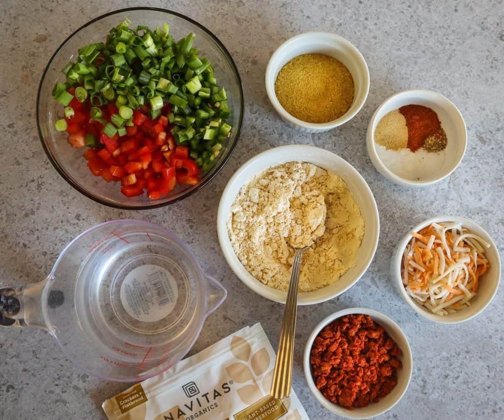 ingredients for chickpea muffins