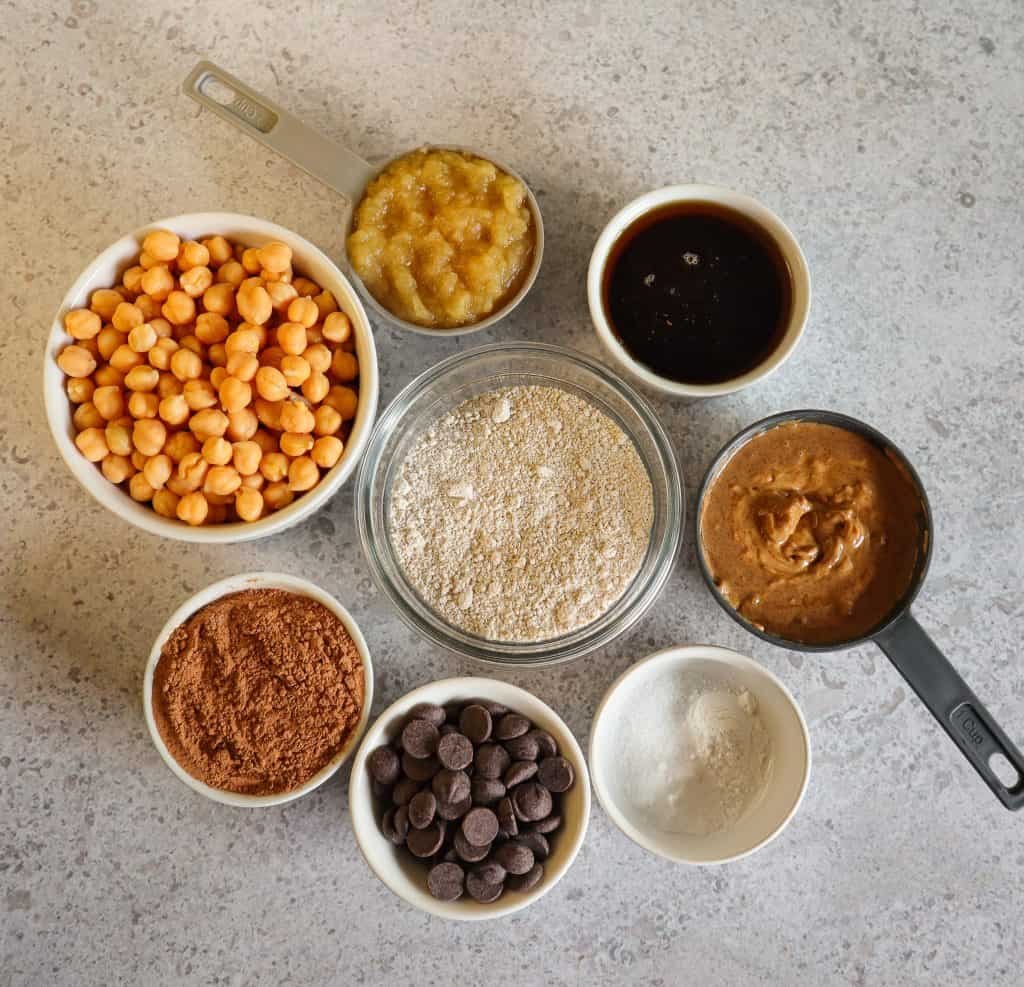 chickpea brownies ingredients