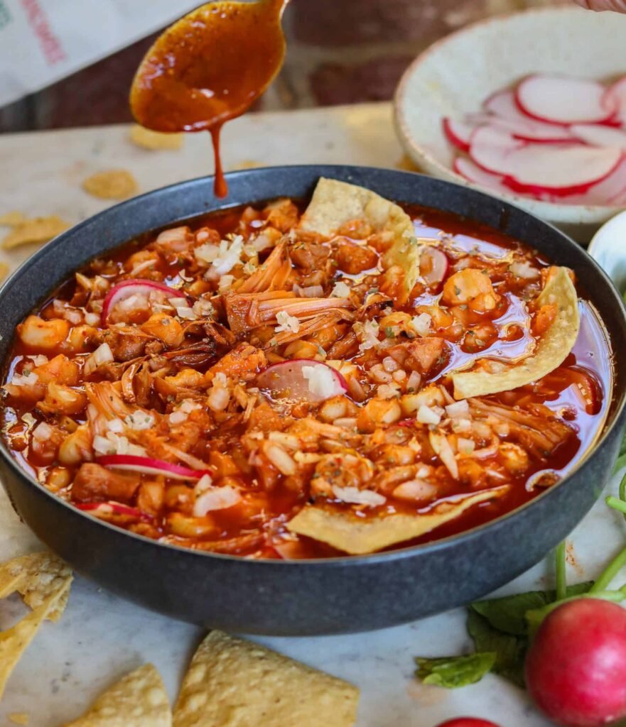 vegan pozole recipe day of the dead food.