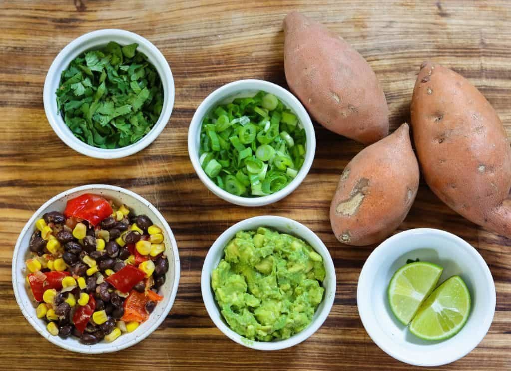 black bean stuffed sweet potatoes ingredients