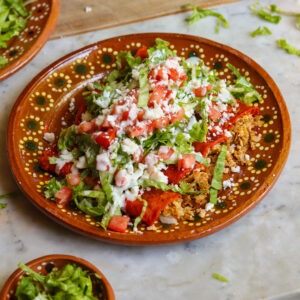 enchiladas michoacanas on an authentic mexican dish.