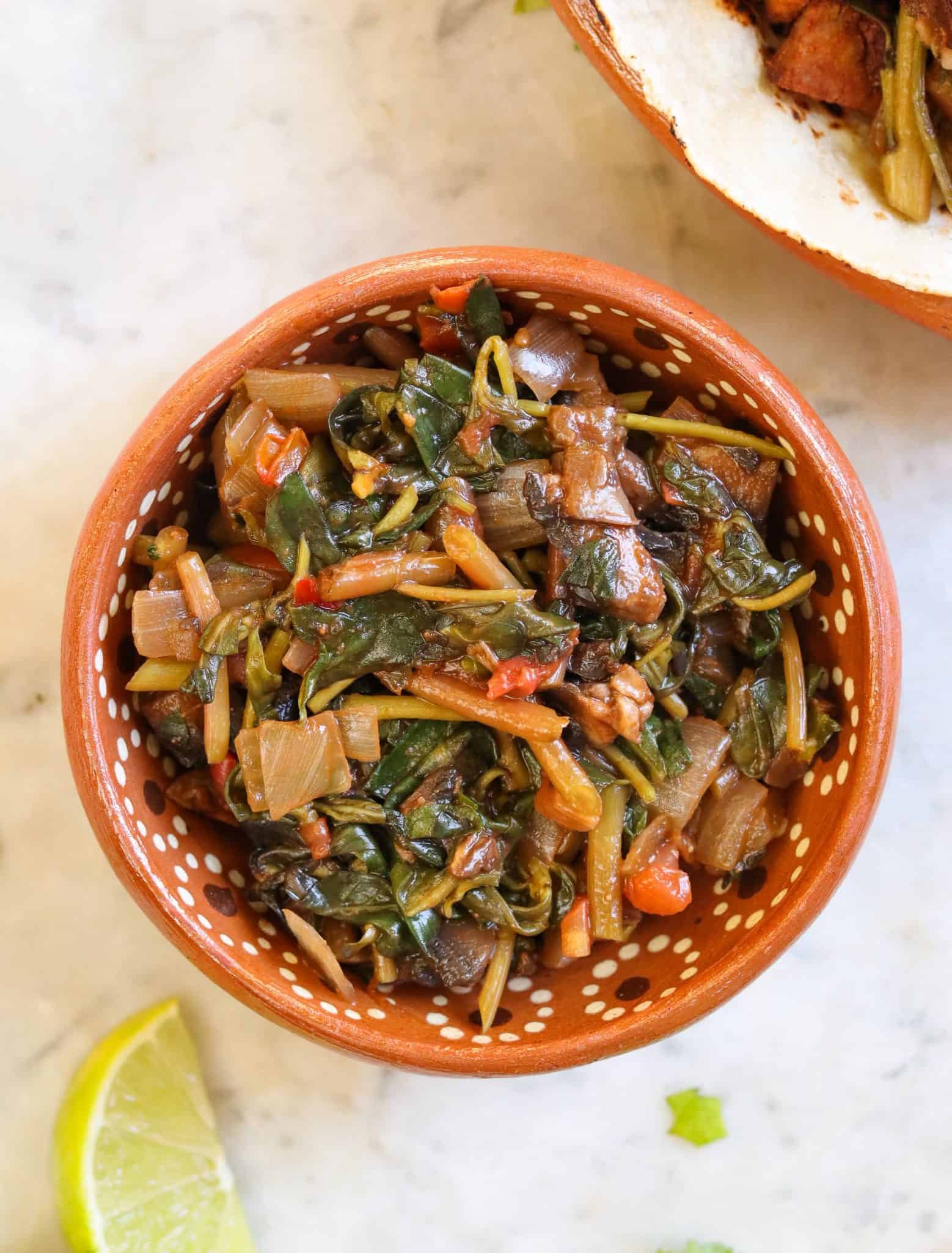 Verdolagas Receta (Purslane Recipe)