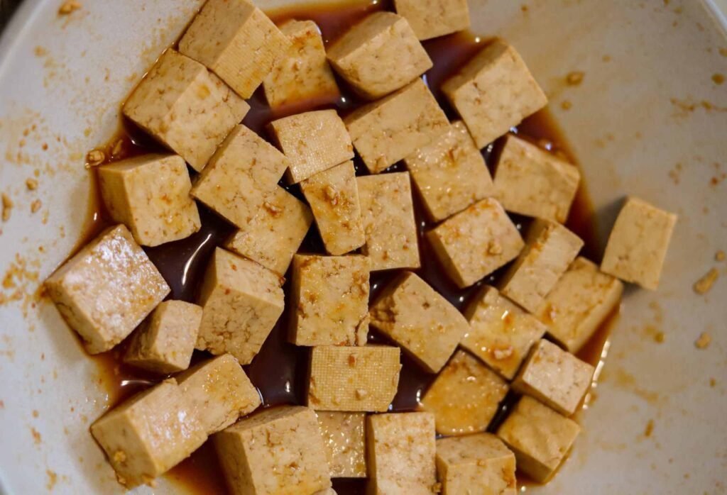 marinaded tofu.