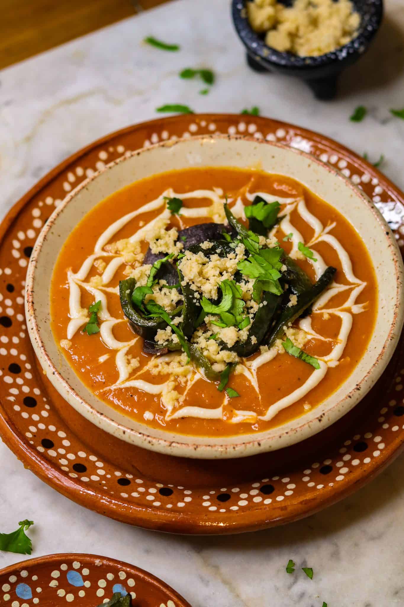 Sopa Tarasca (Mexican Tomato Bean Soup)