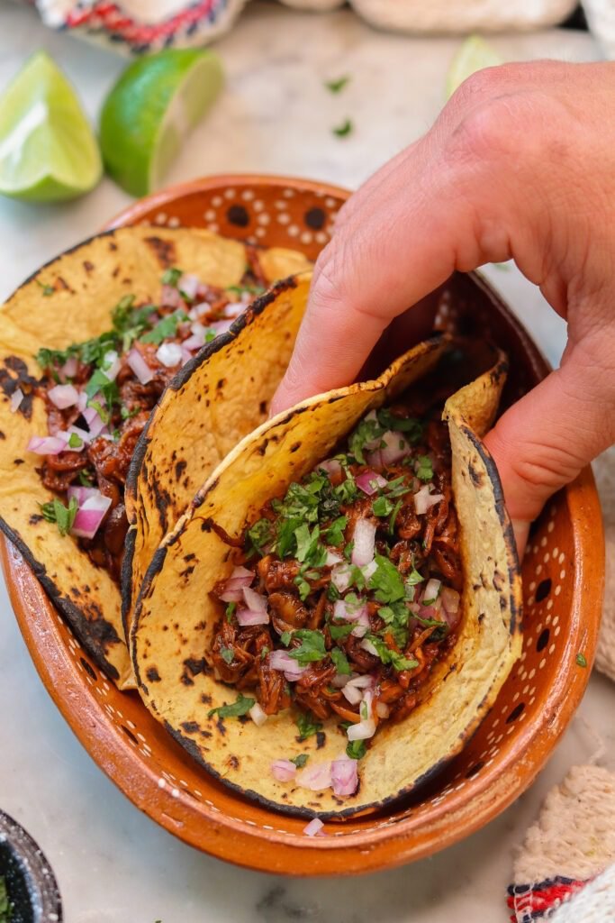 vegan oyster mushroom tacos.