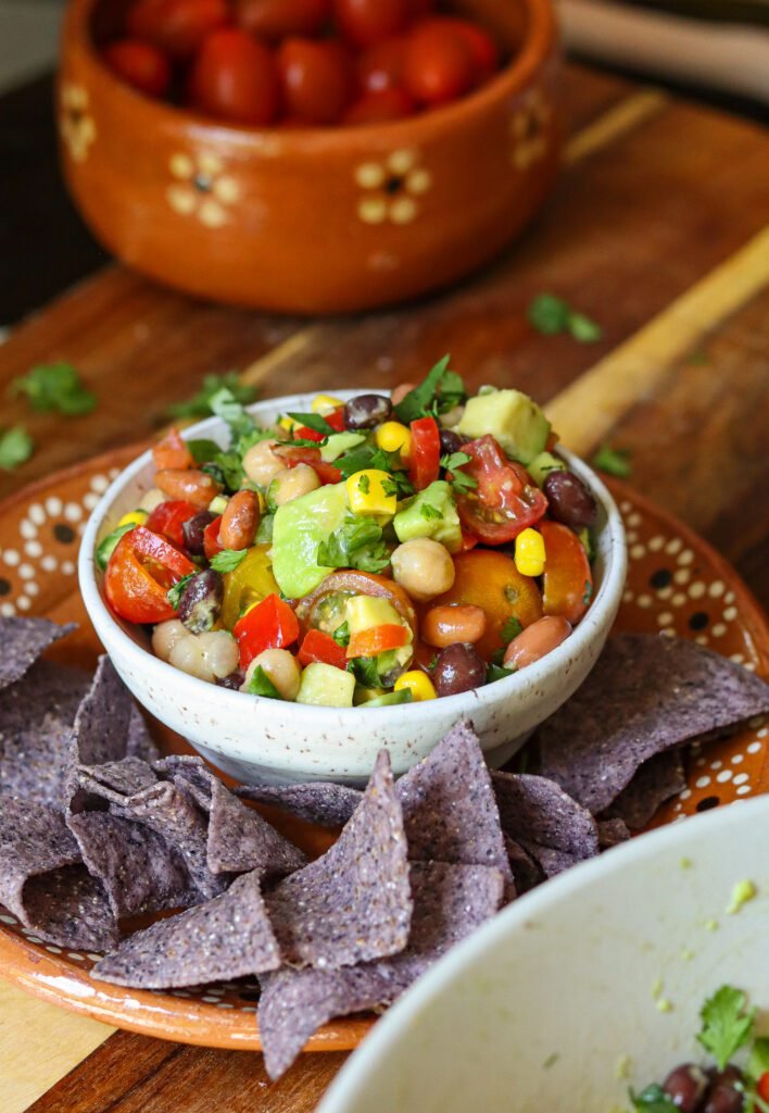 bean salad recipe in a mexican dish.