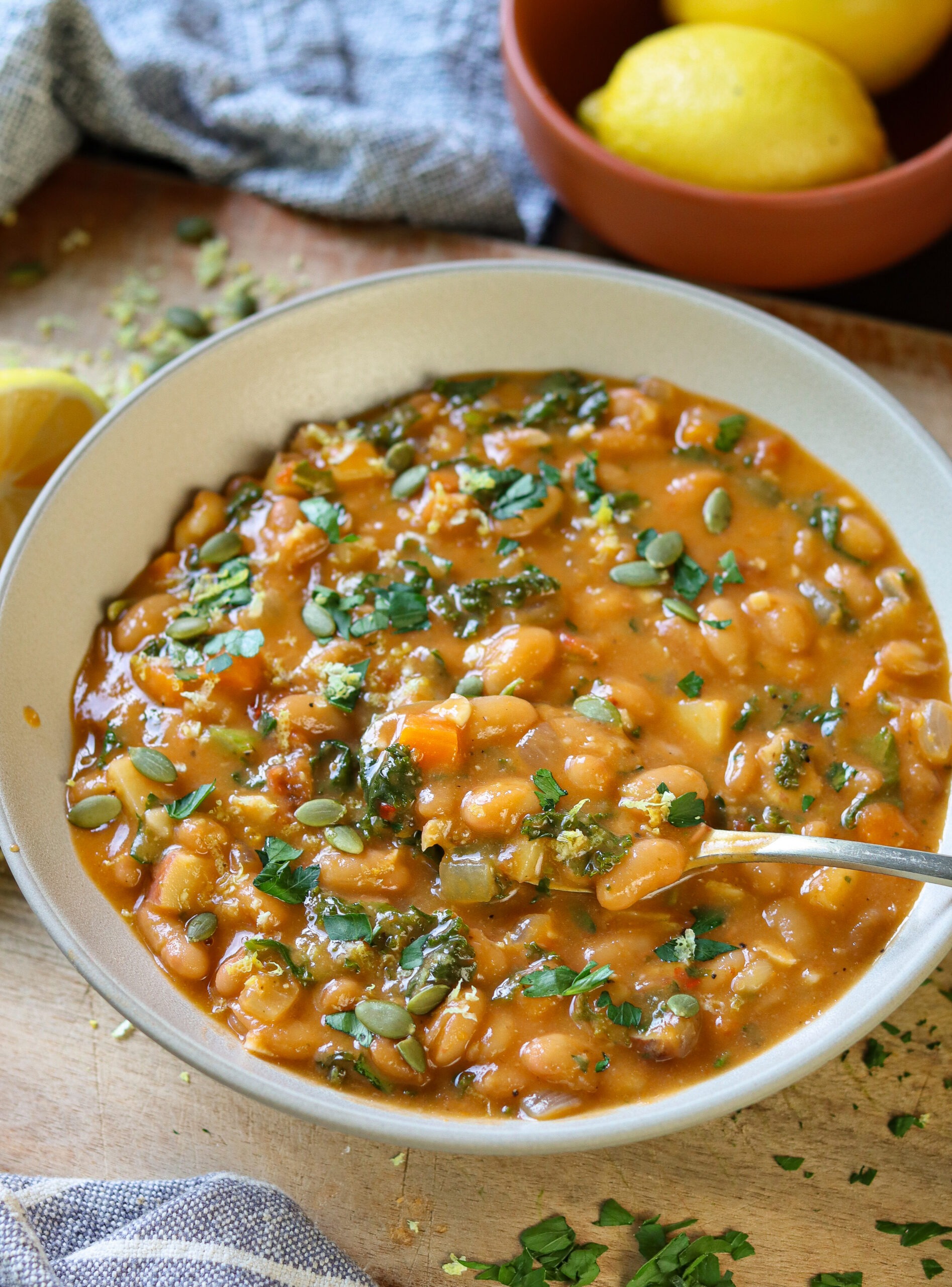 Bean and Kale Soup (Creamy & Comforting)