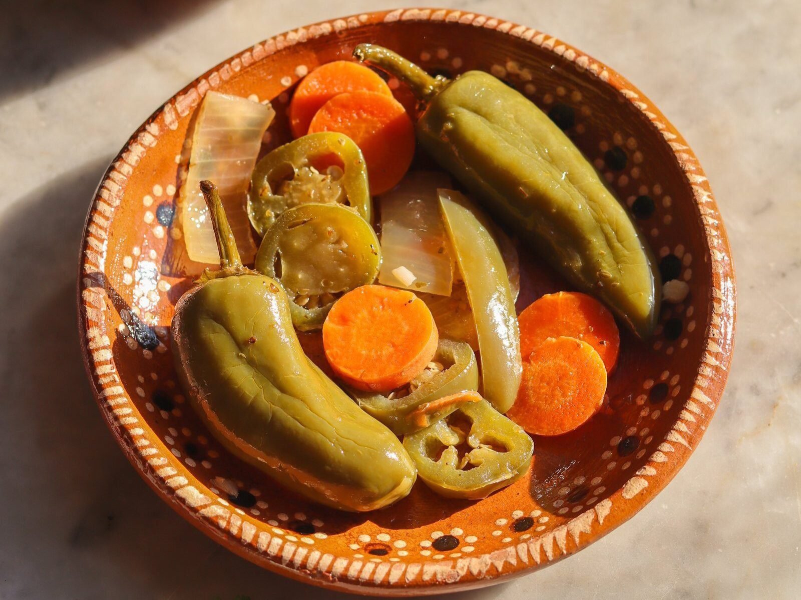 pickled jalapenos escabeche recipe in a mexican dish.