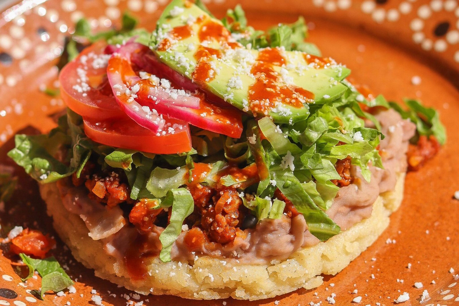 mexican sope on a plate.
