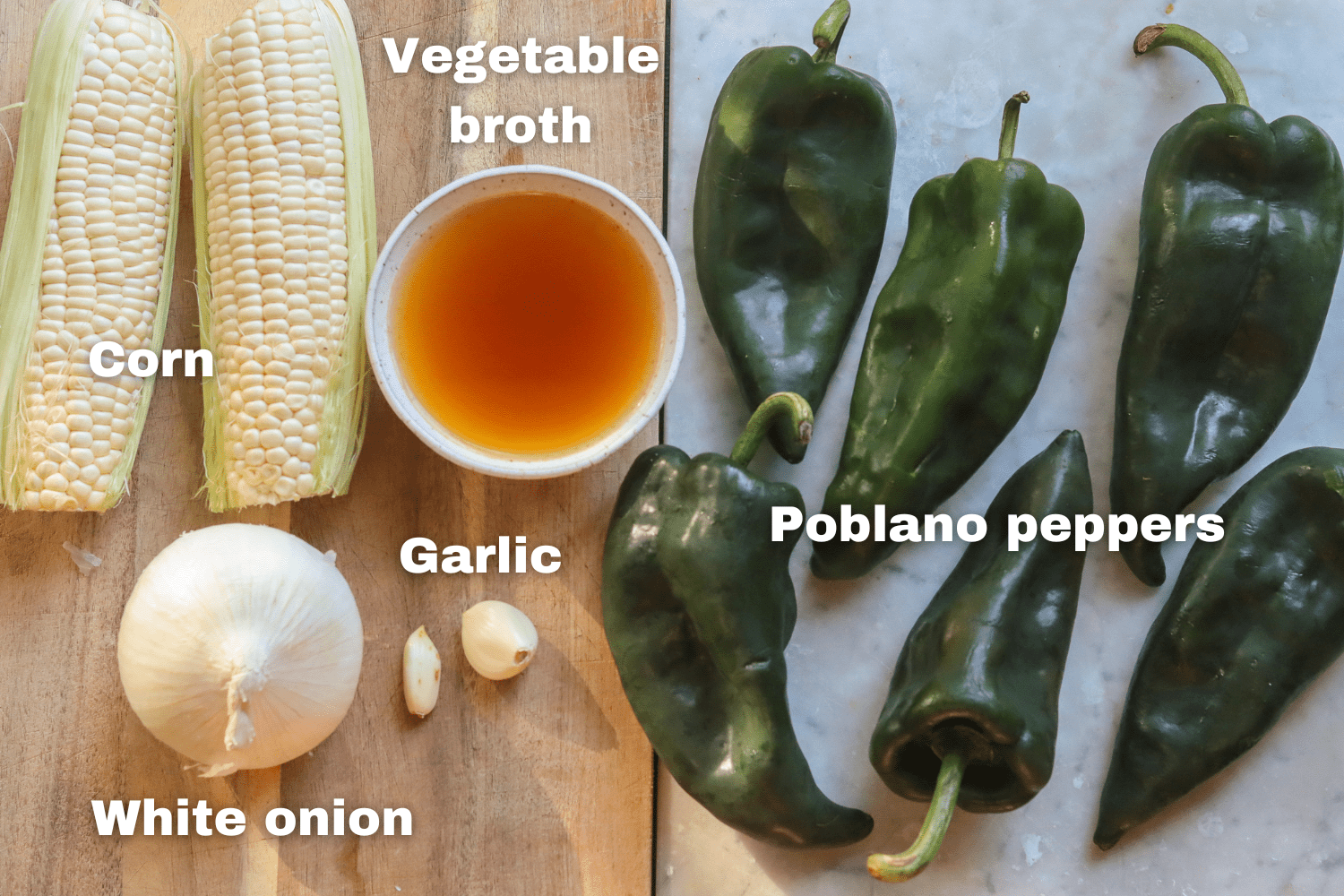 ingredients on a cutting board.