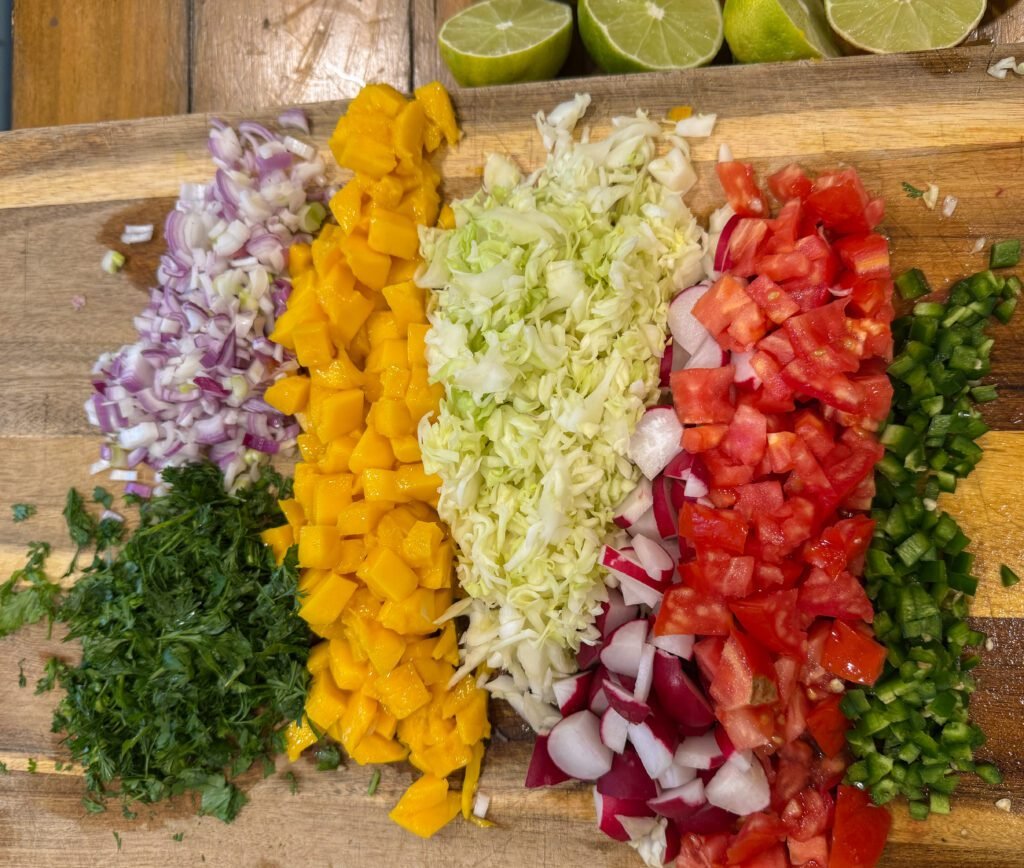 ingredients for chickpea salad.