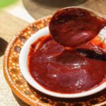 easy mexican chamoy recipe in a mexican plate.