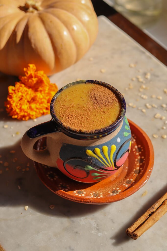 Atole in a Mexican Mug.