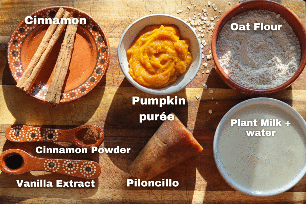 ingredients for atole.